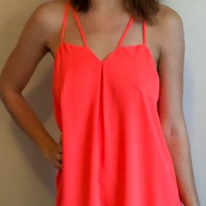 Neon Coral Blouse